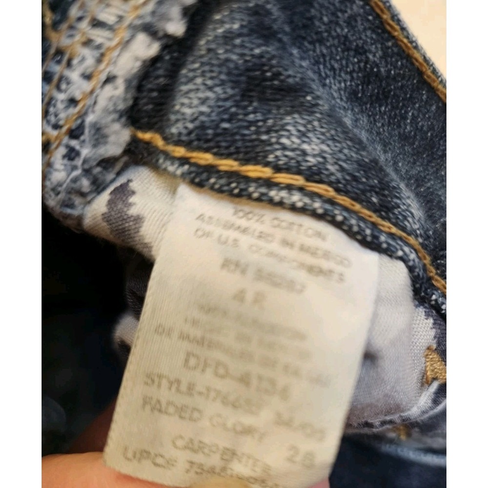 Vintage Faded Glory 5 Pocket Kids Jeans Size 4 - Picture 2 of 4